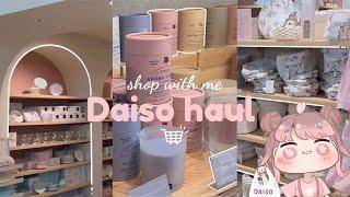 shop with me  aesthetic Daiso Japan spring haul  plants + stationery + pink items  Temu