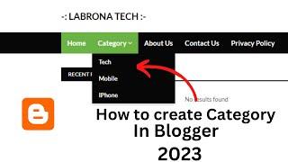 How to create Category on Blogger in 10 Minute in 2023 || Blogger me Category kaise create kare 2023