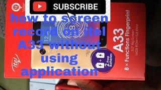 How to screen record with itel devices without using application