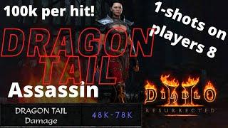 Dragon Tail Assassin - Martial Arts is Highest Damage in Diablo 2 Resurrected (D2R)Patch 2.4 Ladder
