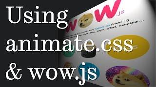 How to use Animate.css and wow.js