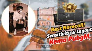 New  Kemo Pubg Sensitivity Code & Layout Code 2024 | Sensitivitas PUBG Mobile Terbaik Norecoil