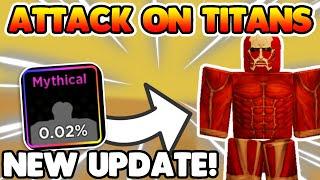 *NEW* ANIME FIGHTERS UPDATE! NEW ATTACK ON TITANS WORLD AND MORE! (Roblox Anime Fighters Simulator)