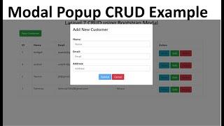 Modal Popup CRUD Operation in ASP.NET CORE C#