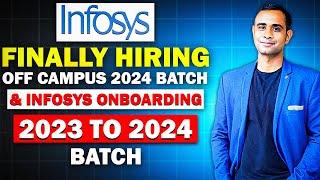 Infosys Biggest off-campus 2024 hiring announced | Infosys onboarding 2023-2023
