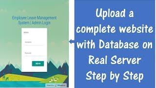 How to Upload Complete Website with Database on Real Server
