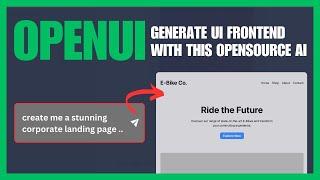 OpenUI: Generate UI Components and Frontend with this OpenSource AI | DEVIN Alternative for Frontend