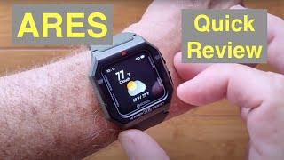 ZEBLAZE ARES 3ATM Waterproof Swimming Health/Fitness Rugged Smartwatch: Quick Overview