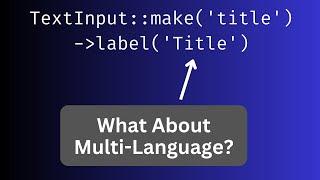 Filament: Translate Labels in Multi-Language Projects