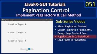 Pagination Control | Part 4 - PageFactory of Pages | JavaFx GUI Tutorial #51