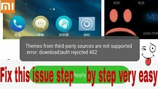 How To Fix Theme From Third Party Not Supported In Any Xiaomi Device