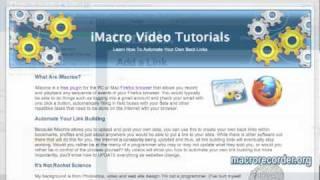 iMacros Video Tutorials