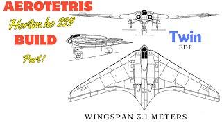 Horten H.O. 229 Germany's stealth bomber?    Large RC wing build  3.1 meter wingspan