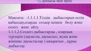 Онлайн сабақ "Ц" дыбысы мен әрпі