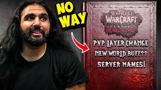 CLASSIC WOW PVP CHANGES - NEW WORLD BUFF?