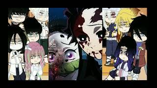 {Реакция столпов на тт}#gacha #demonslayer #anime #reaction #hashira #tiktok #tanjiro #гача