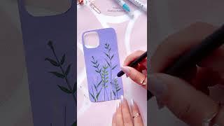 Let's Decorate the phone case || DIY phone cover with Acrylic Paints #satisfying  #shorts