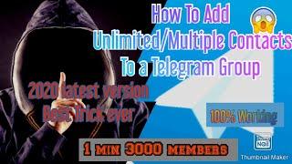 How to Add Multiple/Unlimited members to a Telegram Group / Channel