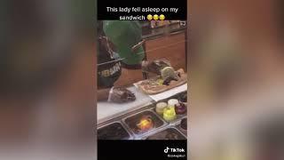 Subway worker falls asleep on sandwich in viral TikTok video