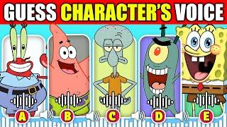  CRAZIEST Guess The Voice Quiz ! | SpongeBob SquarePants | Squidward, Patrick Star, Mr. Krabs, Gary