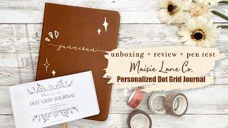 Maisie Lane Co Notebook review + pen testing | Personalized 160 gsm Bullet Journal