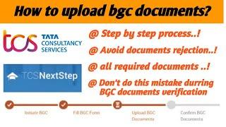 How To upload BGC documents in TCS Next Step || TCS BGC || TCS.