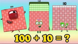 NUMBERBLOCKS ADDING RANDOM NUMBERS BY 10 | ADD BIG NUMBERS | LEARN TO COUNT | hello george