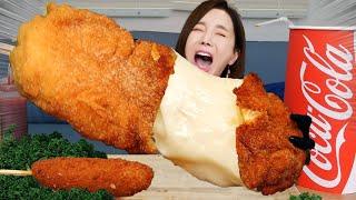 [Mukbang ASMR] SuperSize Amazing Giant Cheese  Hotdog Corndog Recipe Eatingshow Ssoyoung
