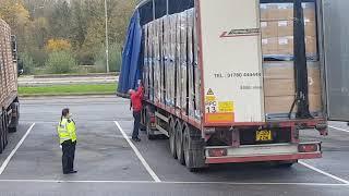 Unsecured load driver caught by police