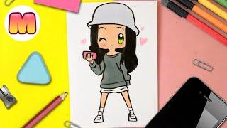 COMO DIBUJAR UNA CHICA KAWAII  Dibujos kawaii faciles  como dibujar personas kawaii