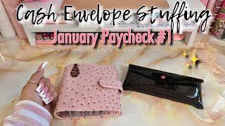 CASH ENVELOPE STUFFING JANUARY PAYCHECK #1 | 2024 | #cashenvelopesystem  #cashbudgeting