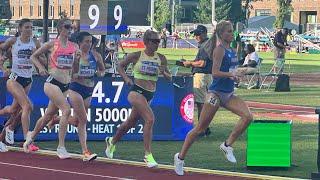 Elle St. Pierre, Parker Valby, Women’s 5000m Round 1 Heat 1, U.S. Olympic T&F Trials 2024