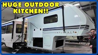 HUGE Outdoor Kitchen Fifth Wheel! 2025 Grand Design Influence 3704BH