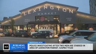 Baltimore City Police investigate double stabbing near Lexington Market