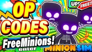 ALL *FREE GODLY* MINION CODES in MINION SIMULATOR (Roblox Codes)