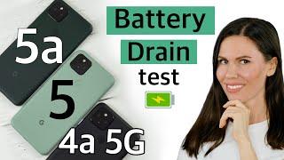 Pixel 5a vs Pixel 4a 5G vs Pixel 5 | Battery Drain Test