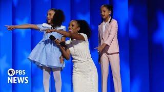 WATCH: How to pronounce Kamala Harris, according to her nieces | 2024 DNC Day 4