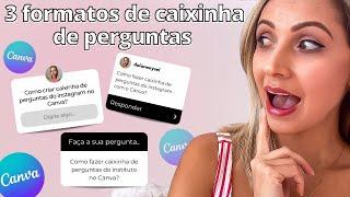 Como fazer CAIXINHA DE PERGUNTAS do INSTAGRAM no CANVA