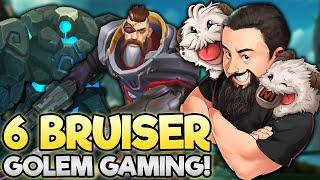 6 Bruiser - New Golemify Augment is Pretty Good!! | TFT Into the Arcane | Teamfight Tactics