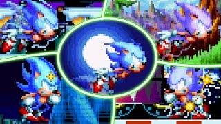 Lightning Speed Super Sonic in the 5 levels | Sonic Mania Plus mods gameplay