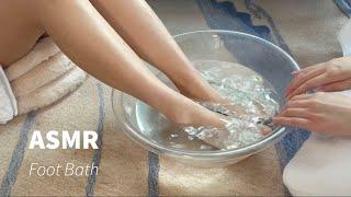 Foot Bath ASMR for sleep  Foot Scrub, Water Sounds, Soap Foam Sounds,Foot Massage asmrNo Talking