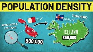 The Most & Least Densely Populated Countries