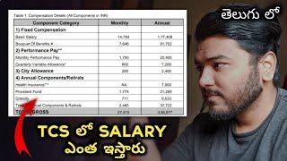 TCS in hand salary for fresher's | In Telugu