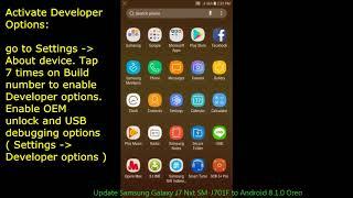 Update Samsung Galaxy J7 Nxt SM-J701F to Android 8.1.0 Oreo