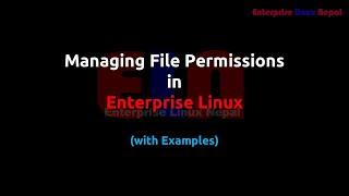 Managing File or Directory Permissions in Enterprise Linux (with Example)