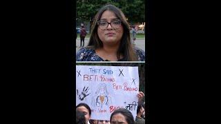 Vigil in reaction to the rape and murder of an Indian doctor #shorts