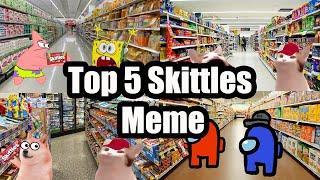 Skittles Meme Pop Cat Among Us Doge SpongeBob Top 5 - PewPow Meme