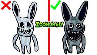 Как нарисовать MONSTER RABBIT из Zoonomaly правильно и неправильно