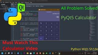 PyQt5 - Standard Calculator Advanced Code | All Problem Solved | Python PyQt5