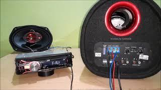 BASSTUBE/CAR MUSIC PLAYER WIRING & SOUND TEST 8 INCH @ HOME